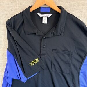 Waffle House Employee Uniform Polo Shirt Mens 3XL Black Blue Mesh Pocket 75334